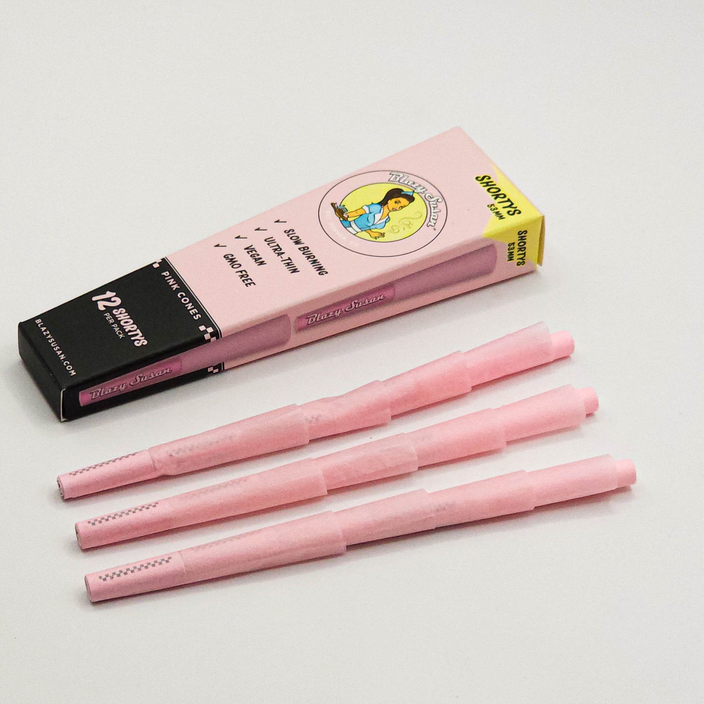 Blazy Susan Conos Prerolados – Shorty 53mm (12 pzs)