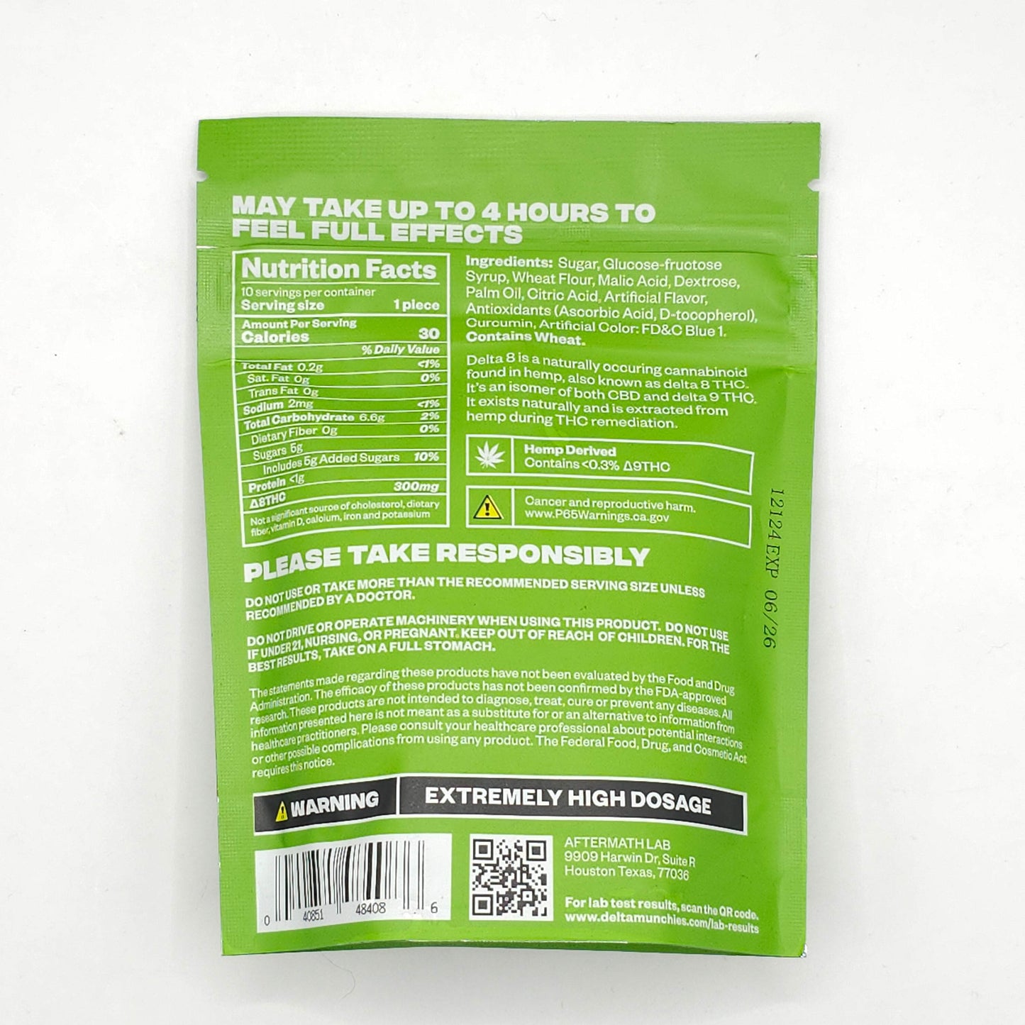 Delta Munchies Delta 8 Gummies – 3,000mg (10 piezas)