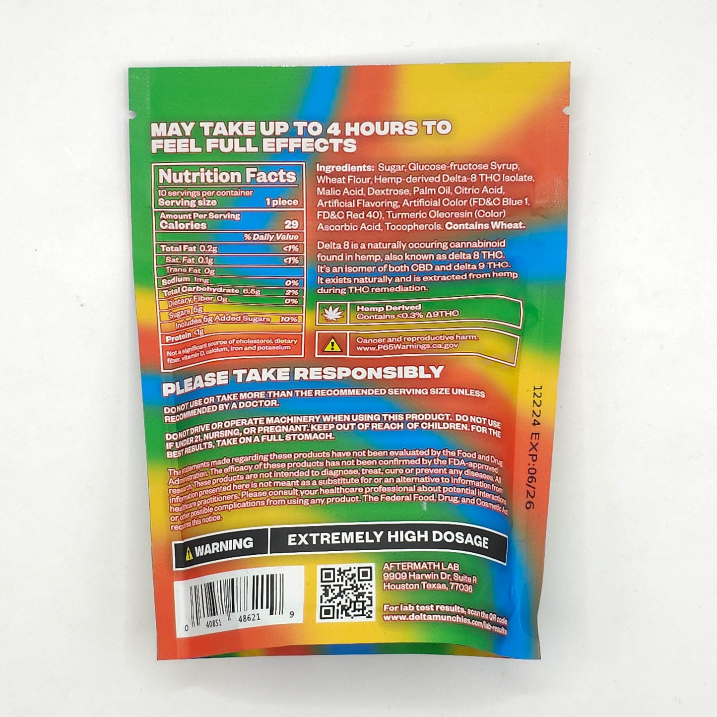 Delta Munchies Delta 8 Gummies – 3,000mg (10 piezas)