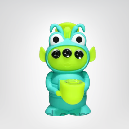 Little Green Alien Silicone Glass Bong