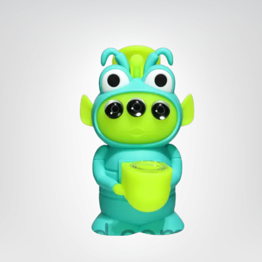 Little Green Alien Silicone Glass Bong