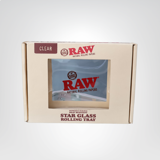 Star Glass Rolling Tray - RAW